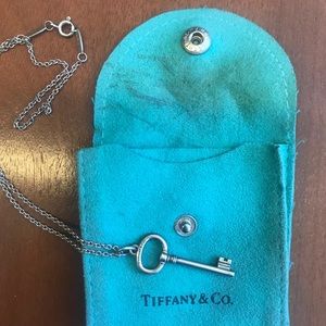 Tiffany Sterling Silver Key Necklace